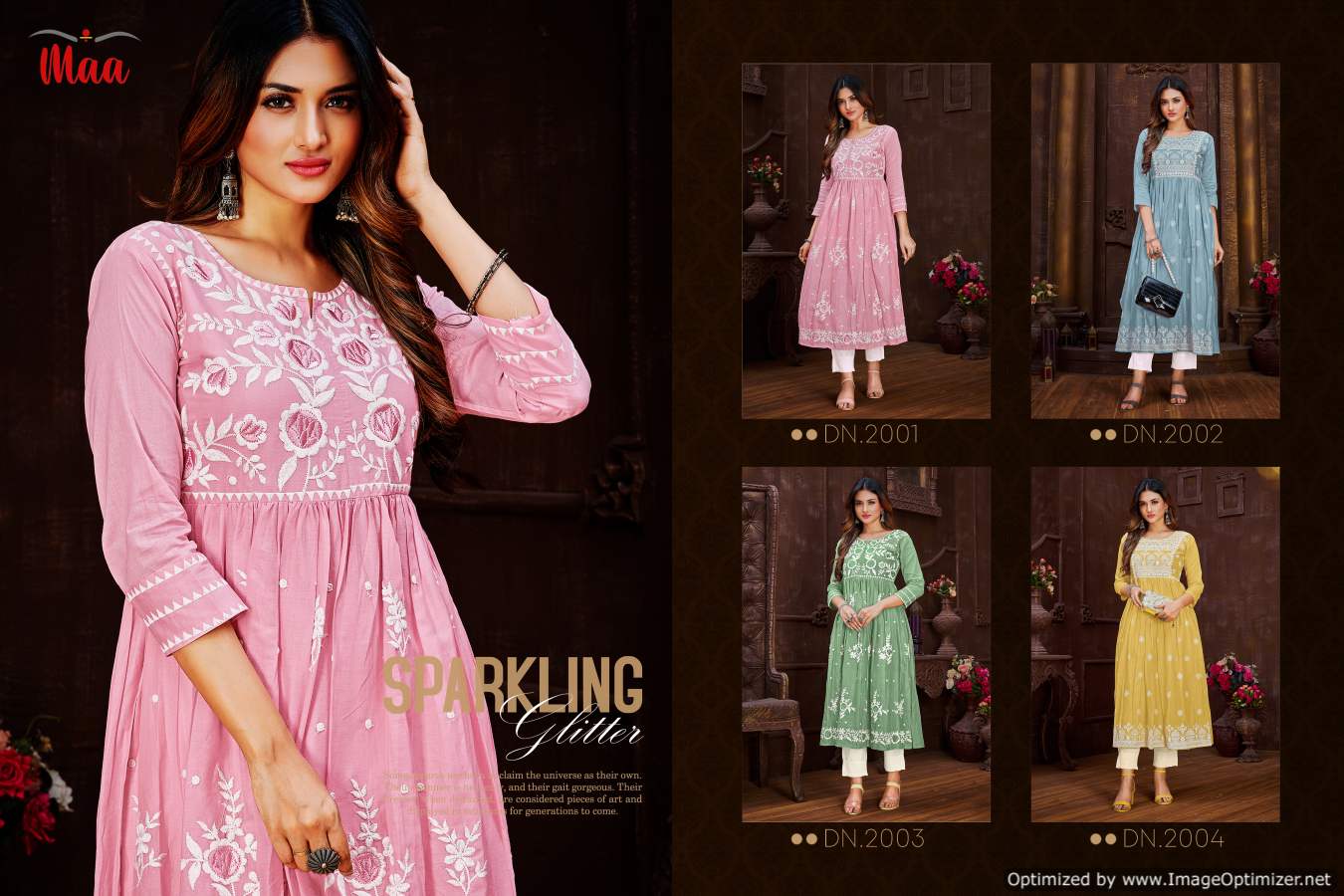 Maa Hunar New Designer Fancy Wear Embroidery Kurti Collection
